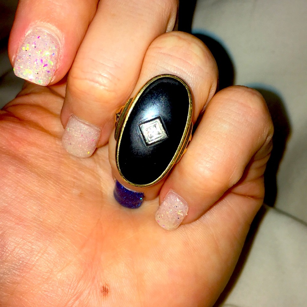 Classic vintage onyx ring size 6.5